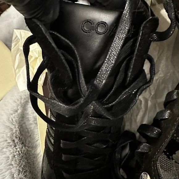 Coach Black Lace-Up Sneakers authentic, brand new never worn - Picture 7 of 7